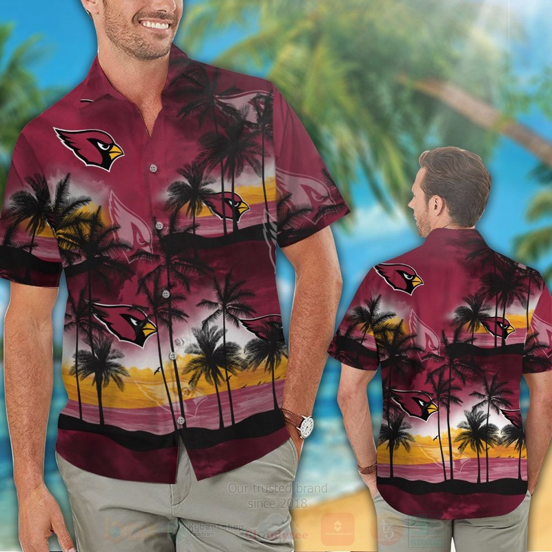 Nfl Arizona Cardinals Coconut Tree And The Sea Hawaiian Shirt Nfl Arizona Cardinals Coconut Tree And The Sea Hawaiian Shirt