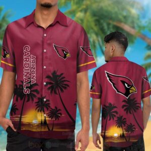 Nfl Arizona Cardinals Dark Red Hawaiian Shirt