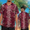 Nfl Arizona Cardinals Red-White Hibiscus Flower Hawaiian Shirt