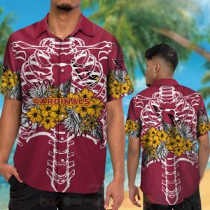Nfl Arizona Cardinals Skeleton Hawaiian Shirt