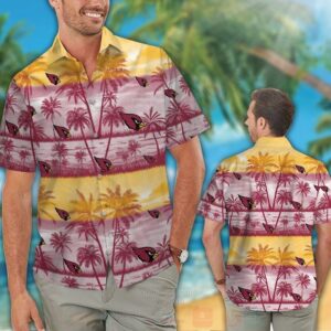 Nfl Arizona Cardinals Yellow-Red Hawaiian Shirt