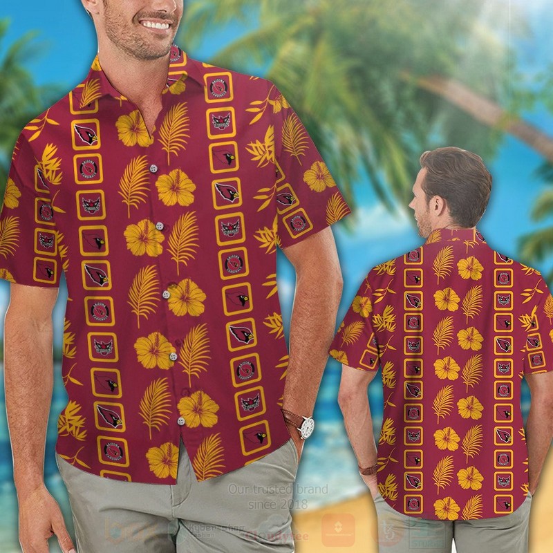 Nfl Arizona Cardinals Yellow Hibiscus Flower Hawaiian Shirt Nfl Arizona Cardinals Yellow Hibiscus Flower Hawaiian Shirt