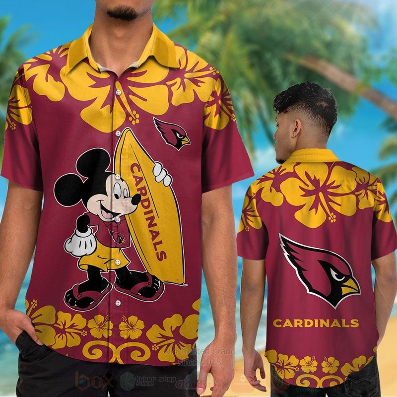 Nfl Arizona Cardinals And Mickey Mouse Hawaiian Shirt Nfl Arizona Cardinals And Mickey Mouse Hawaiian Shirt
