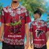 Nfl Atlanta Falcons Baby Yoda Red Hawaiian Shirt