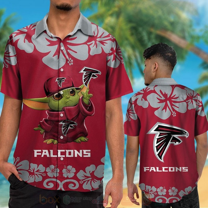 Nfl Atlanta Falcons Baby Yoda Red Hawaiian Shirt Nfl Atlanta Falcons Baby Yoda Red Hawaiian Shirt