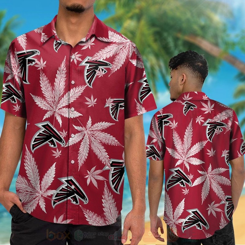 Nfl Atlanta Falcons Cannabis Leaves Hawaiian Shirt Nfl Atlanta Falcons Cannabis Leaves Hawaiian Shirt