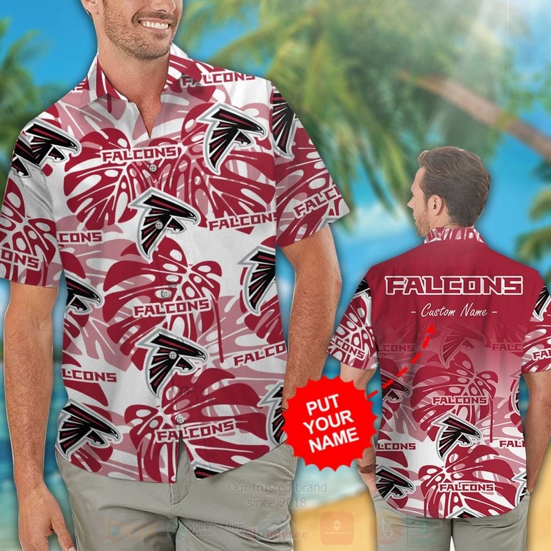 Nfl Atlanta Falcons Custom Name Hawaiian Shirt Nfl Atlanta Falcons Custom Name Hawaiian Shirt
