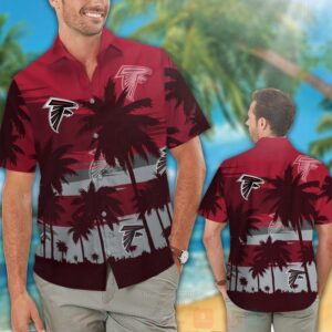 Nfl Atlanta Falcons Grey-Red Hawaiian Shirt