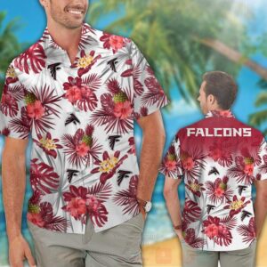 Nfl Atlanta Falcons Hibiscus Flower Hawaiian Shirt
