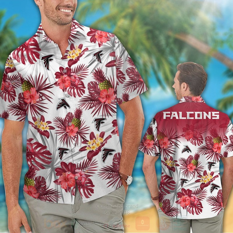 Nfl Atlanta Falcons Hibiscus Flower Hawaiian Shirt Nfl Atlanta Falcons Hibiscus Flower Hawaiian Shirt