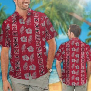 Nfl Atlanta Falcons Logo And Hibiscus Flower Hawaiian Shirt