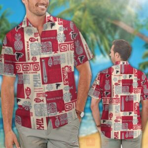 Nfl Atlanta Falcons Pineapple And Fish Hawaiian Shirt