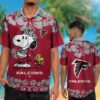 Nfl Atlanta Falcons Snoopy And Woodstock Hawaiian Shirt