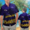 Nfl Baltimore Ravens Brown-Navy Hawaiian Shirt