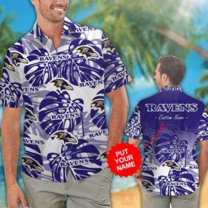 Nfl Baltimore Ravens Custom Name Hawaiian Shirt