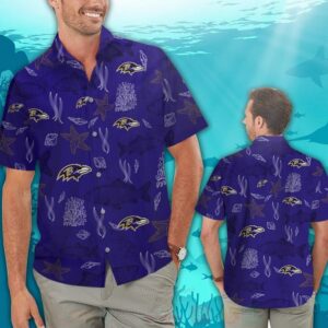 Nfl Baltimore Ravens Fish Hawaiian Shirt