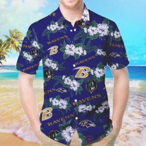 Nfl Baltimore Ravens Navy Hawaiian Shirt