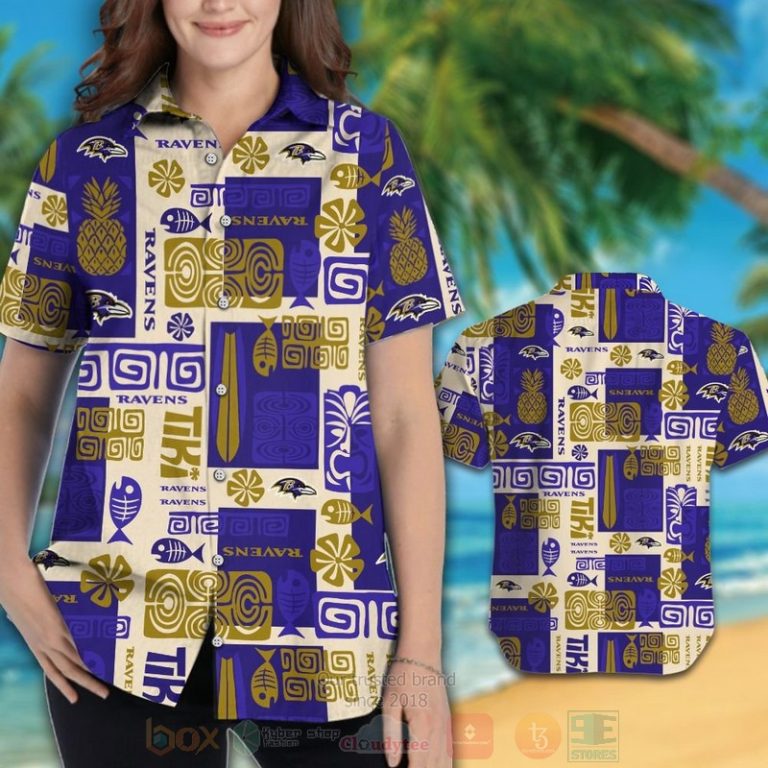 NFL_Baltimore_Ravens_Pineapple_Hawaiian_Shirt_Short_1_2-768x768-1