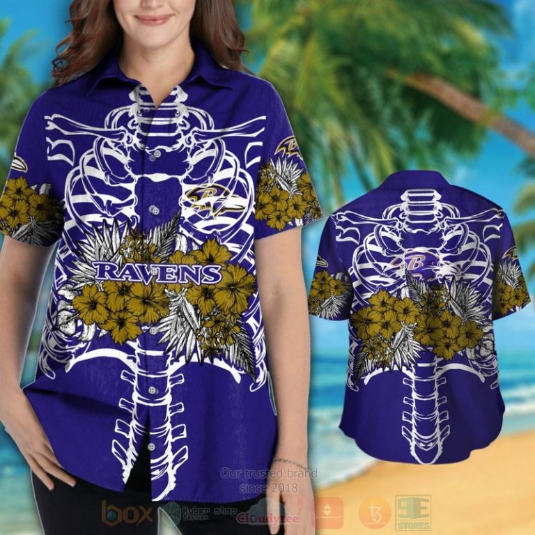 NFL_Baltimore_Ravens_Skeleton_Hawaiian_Shirt_Short_1_2-768x768-1