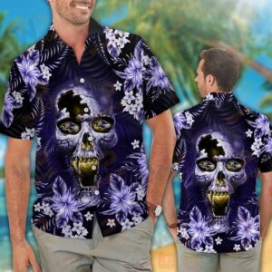 Nfl Baltimore Ravens Skull Hawaiian Shirt