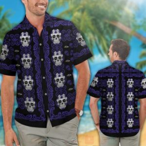 Nfl Baltimore Ravens Skulls Hawaiian Shirt