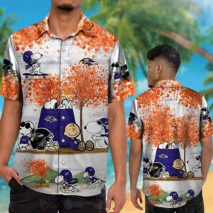 Nfl Baltimore Ravens Snoopy Autumn Hawaiian Shirt
