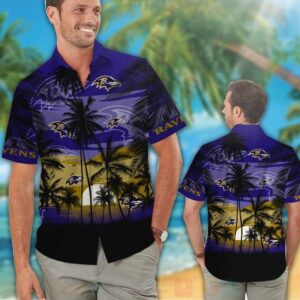Nfl Baltimore Ravens Sun Hawaiian Shirt