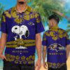 Nfl Baltimore Ravens And Snoopy Hawaiian Shirt