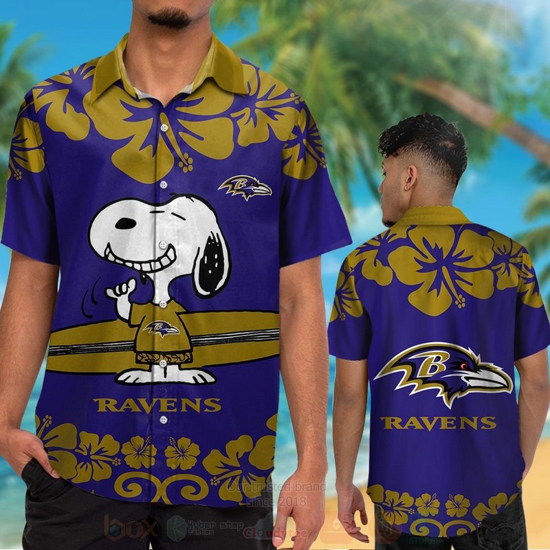 Nfl Baltimore Ravens And Snoopy Hawaiian Shirt Nfl Baltimore Ravens And Snoopy Hawaiian Shirt