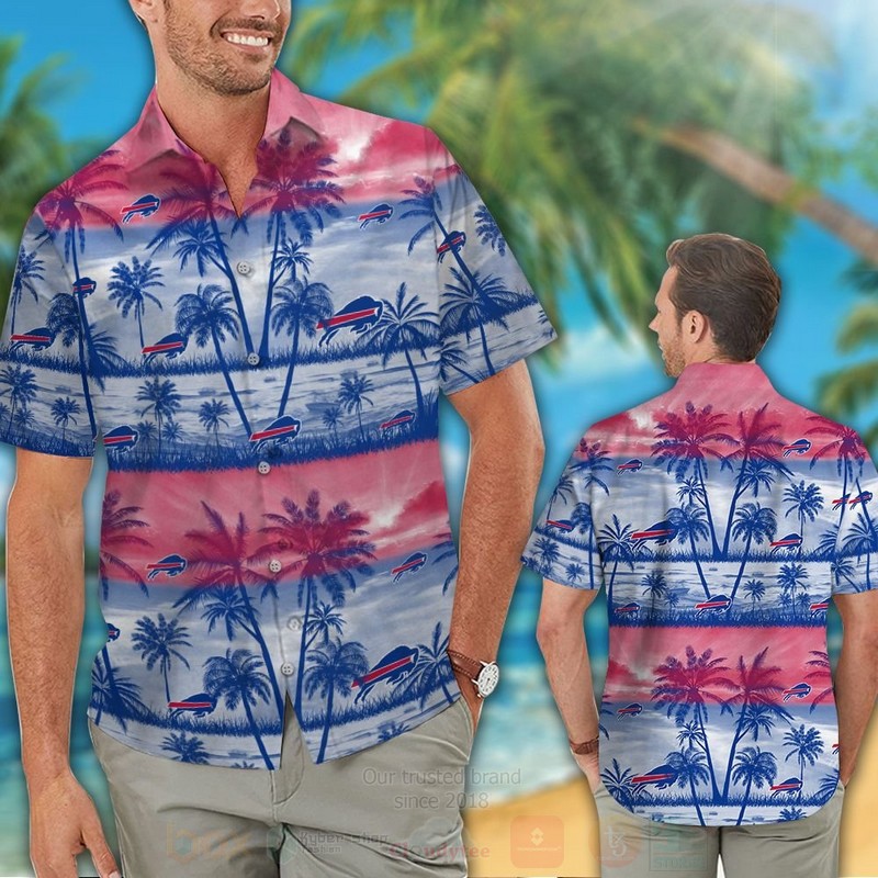Nfl Buffalo Bills Pink-Blue Hawaiian Shirt Nfl Buffalo Bills Pink-Blue Hawaiian Shirt