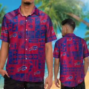 Nfl Buffalo Bills Red-Blue Marine Ecology Hawaiian Shirt