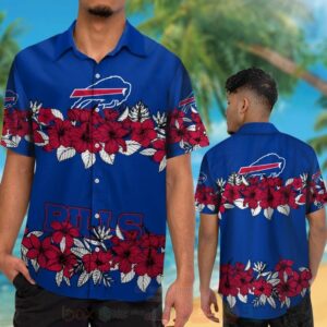 Nfl Buffalo Bills Red Hibiscus Hawaiian Shirt