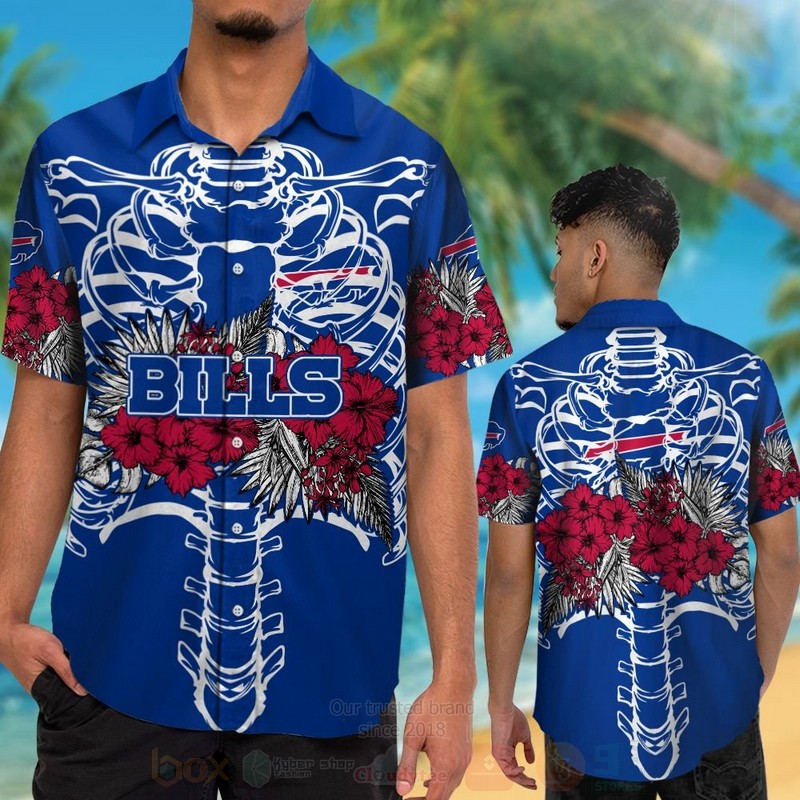 Nfl Buffalo Bills Skeleton Hawaiian Shirt Nfl Buffalo Bills Skeleton Hawaiian Shirt