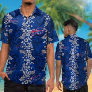 Nfl Buffalo Bills White Hibiscus Hawaiian Shirt