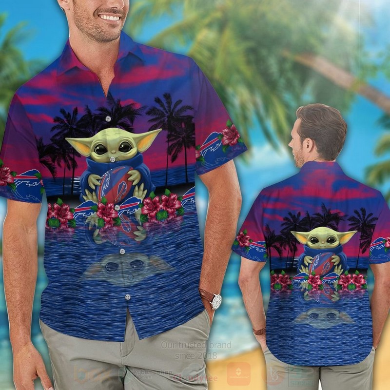 Nfl Buffalo Bills And Baby Yoda Hawaiian Shirt Nfl Buffalo Bills And Baby Yoda Hawaiian Shirt