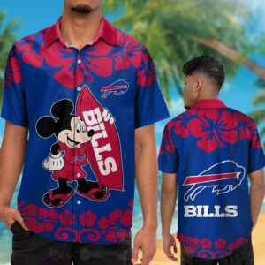 Nfl Buffalo Bills And Mickey Mouse Hawaiian Shirt