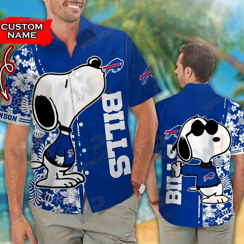 Nfl Buffalo Bills And Snoopy Custom Name Hawaiian Shirt Nfl Buffalo Bills And Snoopy Custom Name Hawaiian Shirt