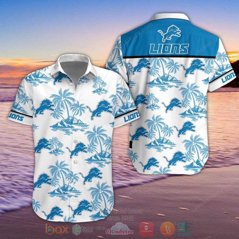 Nfl Detroit Lions Palm Tree Hawaiian Shirt Nfl Detroit Lions Palm Tree Hawaiian Shirt