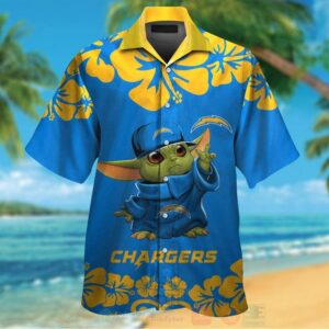 Nfl Los Angeles Chargers Baby Yoda Hawaiian Shirt