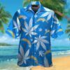 Nfl Los Angeles Chargers Cannabis Leaves Hawaiian Shirt