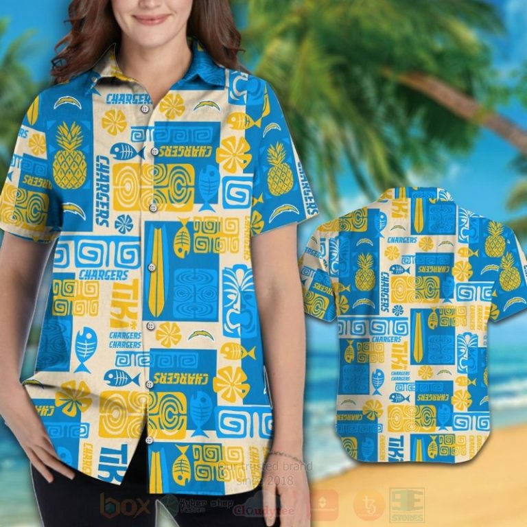 NFL_Los_Angeles_Chargers_Pineapple_Hawaiian_Shirt_Short_1_2-768x768-1