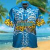 Nfl Los Angeles Chargers Skeleton Hawaiian Shirt