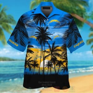 Nfl Los Angeles Chargers Sun Coconut Tree Hawaiian Shirt
