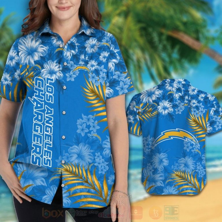 NFL_Los_Angeles_Chargers_White_Hibiscus_Hawaiian_Shirt_Short_1_2-768x768-1