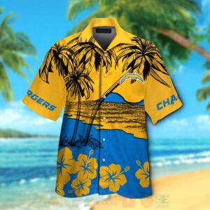 Nfl Los Angeles Chargers Yellow-Blue Hawaiian Shirt