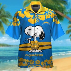 Nfl Los Angeles Chargers And Snoopy Hawaiian Shirt