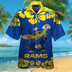 Nfl Los Angeles Rams Baby Yoda Hawaiian Shirt