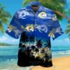 Nfl Los Angeles Rams Blue Sky White Coconut Tree Hawaiian Shirt