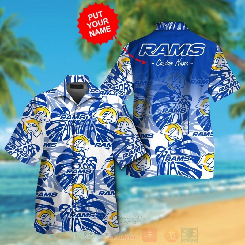 Nfl Los Angeles Rams Custom Name Hawaiian Shirt Nfl Los Angeles Rams Custom Name Hawaiian Shirt