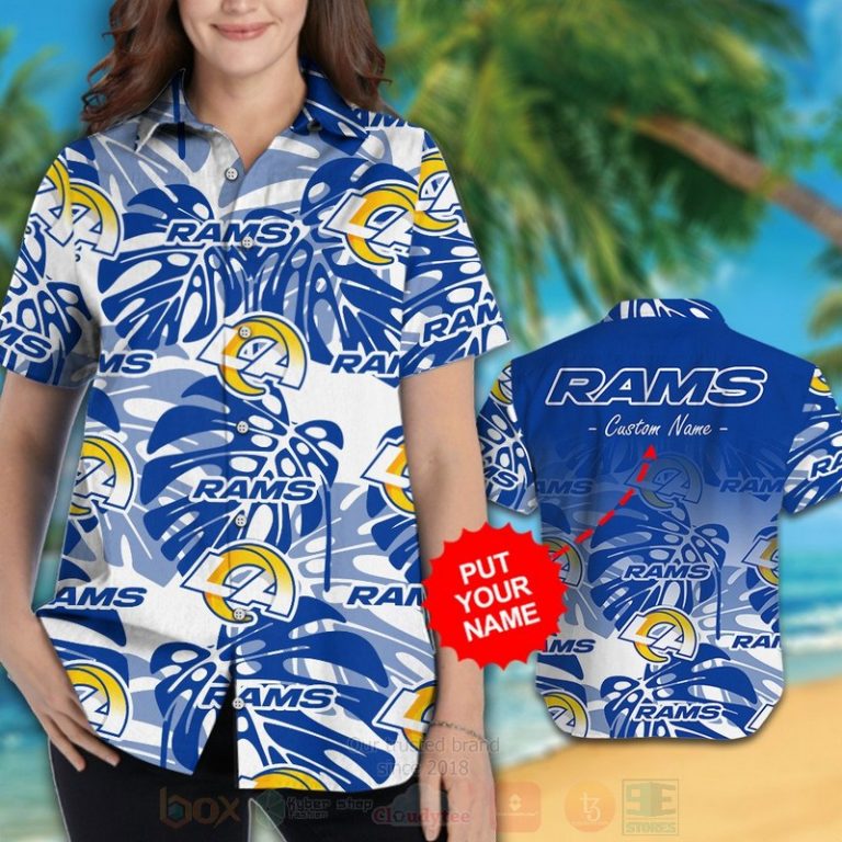 NFL_Los_Angeles_Rams_Custom_Name_Hawaiian_Shirt_Short_1_2-768x768-1